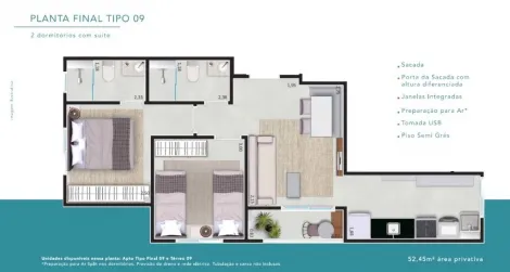 imagem 5 - Apartamento á venda com 2 quartos, 48 m² - Edifício Rimini - Bonfim Paulista. imagem 5 - Apartamento á venda com 2 quartos, 48 m² - Edifício Rimini - Bonfim Paulista.