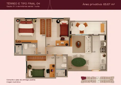 imagem 3 - Apartamento à venda com 2 quartos, 55m² - Edifício Wine - Terras de Santa Marta. imagem 3 - Apartamento à venda com 2 quartos, 55m² - Edifício Wine - Terras de Santa Marta.
