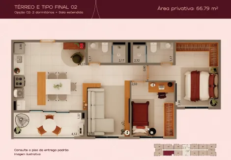 imagem 5 - Apartamento à venda com 2 quartos, 55m² - Edifício Wine - Terras de Santa Marta. imagem 5 - Apartamento à venda com 2 quartos, 55m² - Edifício Wine - Terras de Santa Marta.