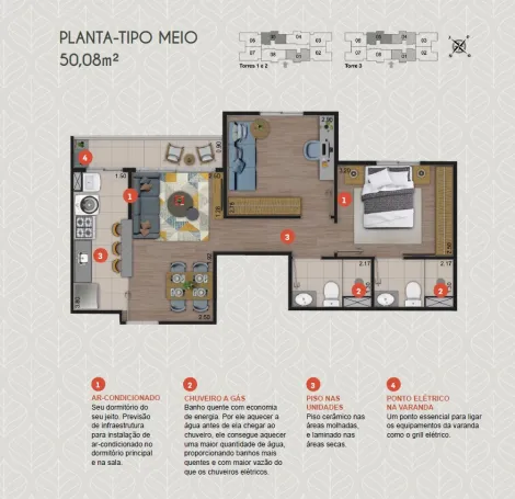 imagem 2 - Apartamento à venda com 2 quartos, 50m² - Reserva Botânico - City Ribeirão. imagem 2 - Apartamento à venda com 2 quartos, 50m² - Reserva Botânico - City Ribeirão.