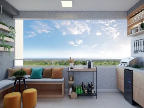 imagem 3 - Apartamento à venda com 1 quartos e quintal, 46m² - Village Park - Quinta da Primavera. imagem 3 - Apartamento à venda com 1 quartos e quintal, 46m² - Village Park - Quinta da Primavera.