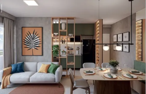 imagem 1 - Apartamento à venda com 1 quartos e quintal, 46m² - Village Park - Quinta da Primavera. imagem 1 - Apartamento à venda com 1 quartos e quintal, 46m² - Village Park - Quinta da Primavera.