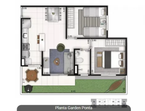 imagem 1 - Apartamento térreo à venda com 2 quartos, 47m² - Village Novus - Quinta da Primavera. imagem 1 - Apartamento térreo à venda com 2 quartos, 47m² - Village Novus - Quinta da Primavera.